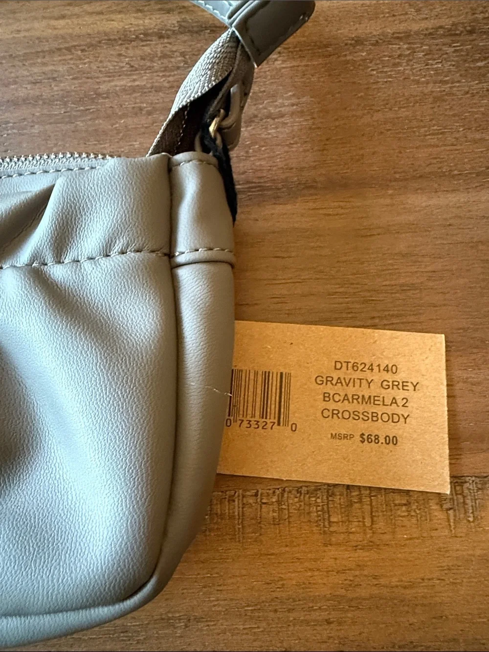 NWT - Steve Madden Gray SM Embossed Purse